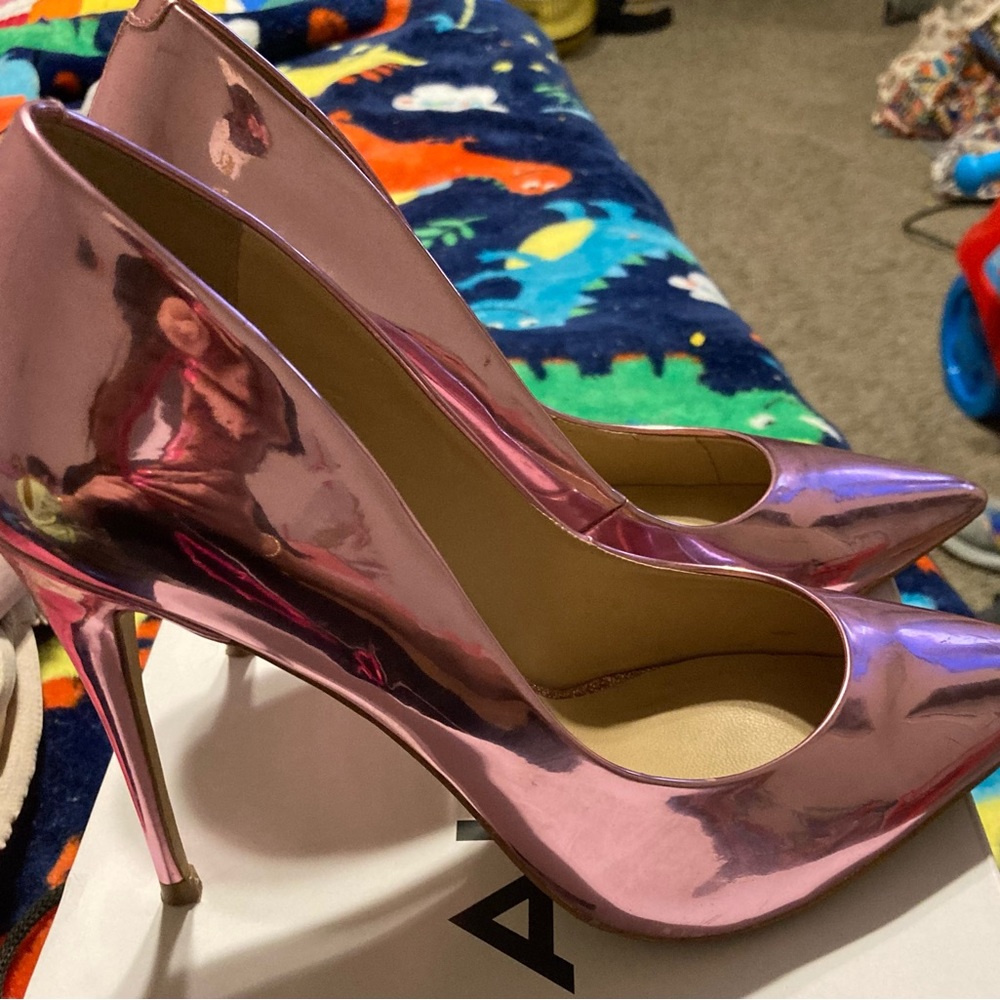 Aldo metallic pink heels 7